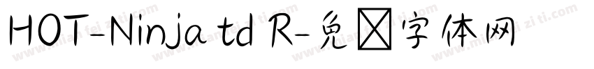 HOT-Ninja td R字体转换